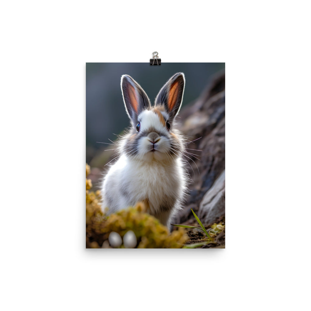 Adorable Himalayan Bunny Photo paper poster - PosterfyAI.com