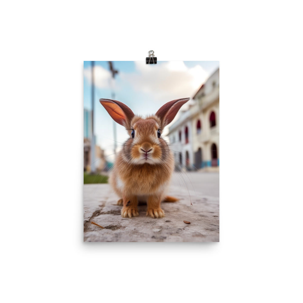 Adorable Havana Bunny Photo paper poster - PosterfyAI.com