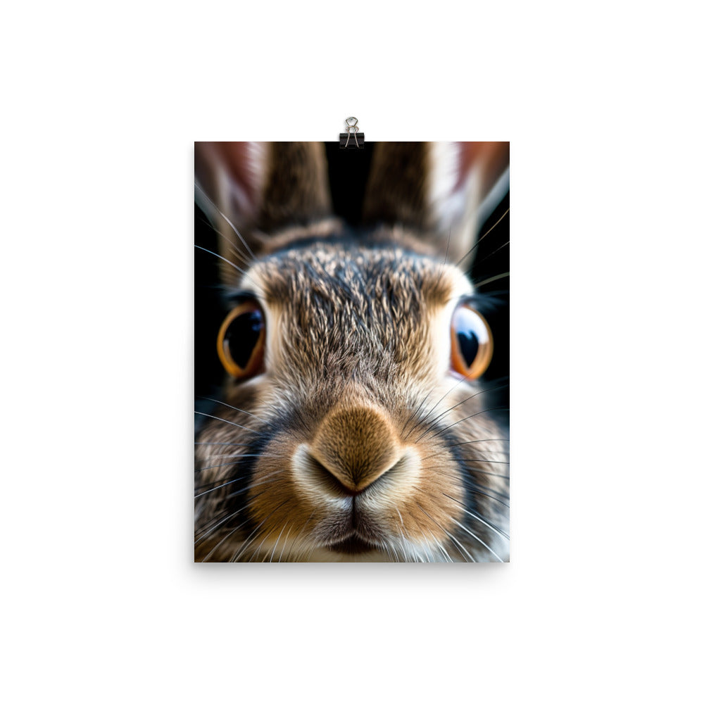 Charming Flemish Giant Bunny Photo paper poster - PosterfyAI.com