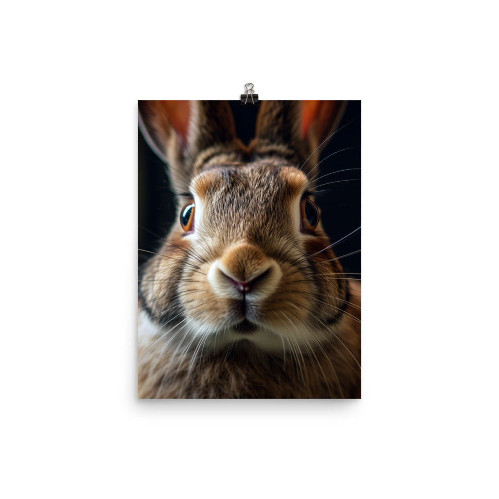 Charming Flemish Giant Bunny Photo paper poster - PosterfyAI.com