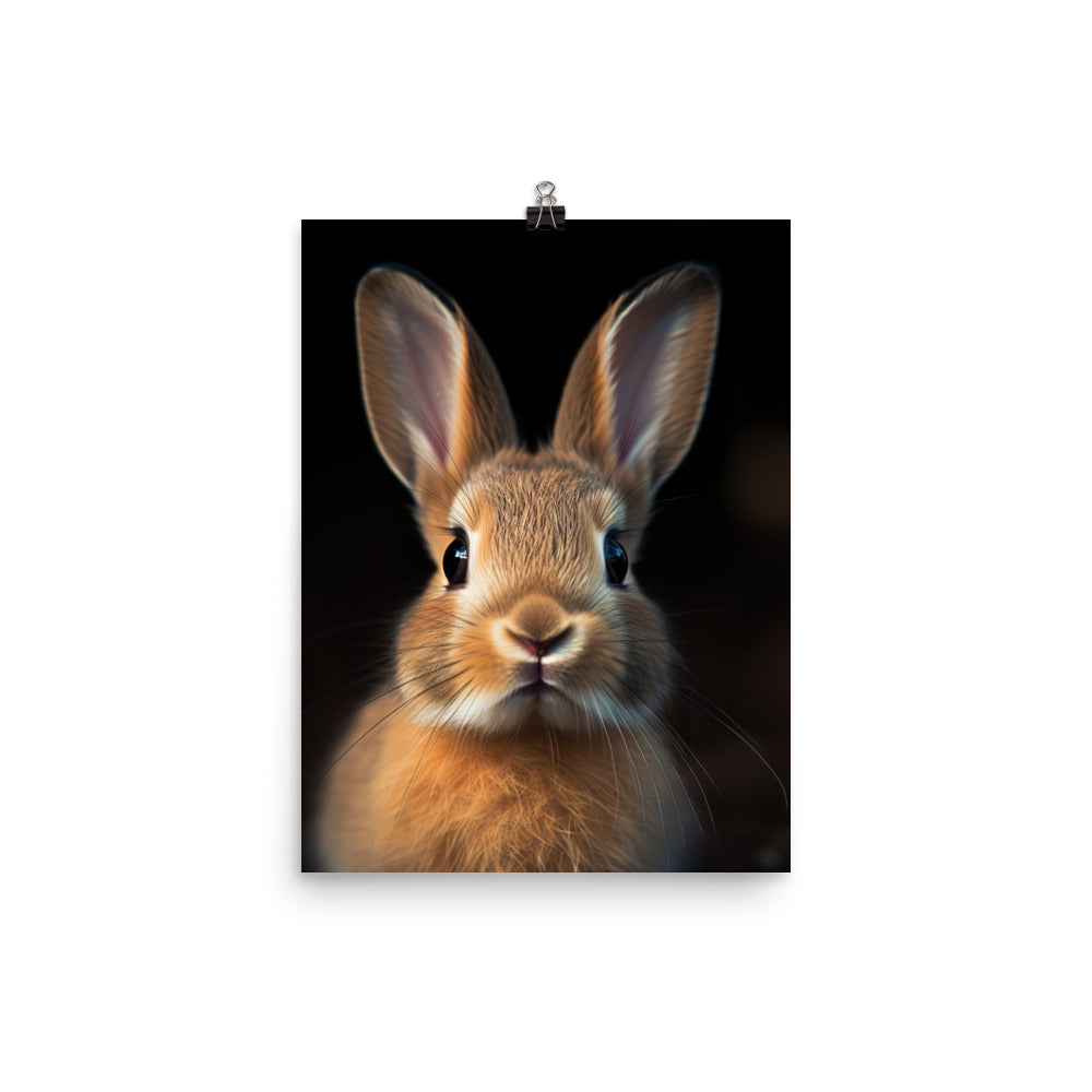 Adorable Dutch Bunny Photo paper poster - PosterfyAI.com