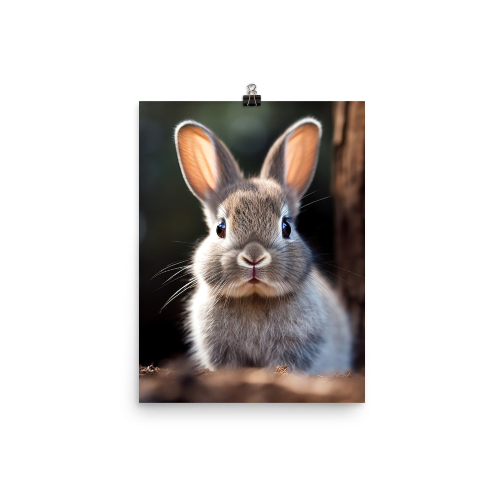Adorable Dutch Bunny Photo paper poster - PosterfyAI.com