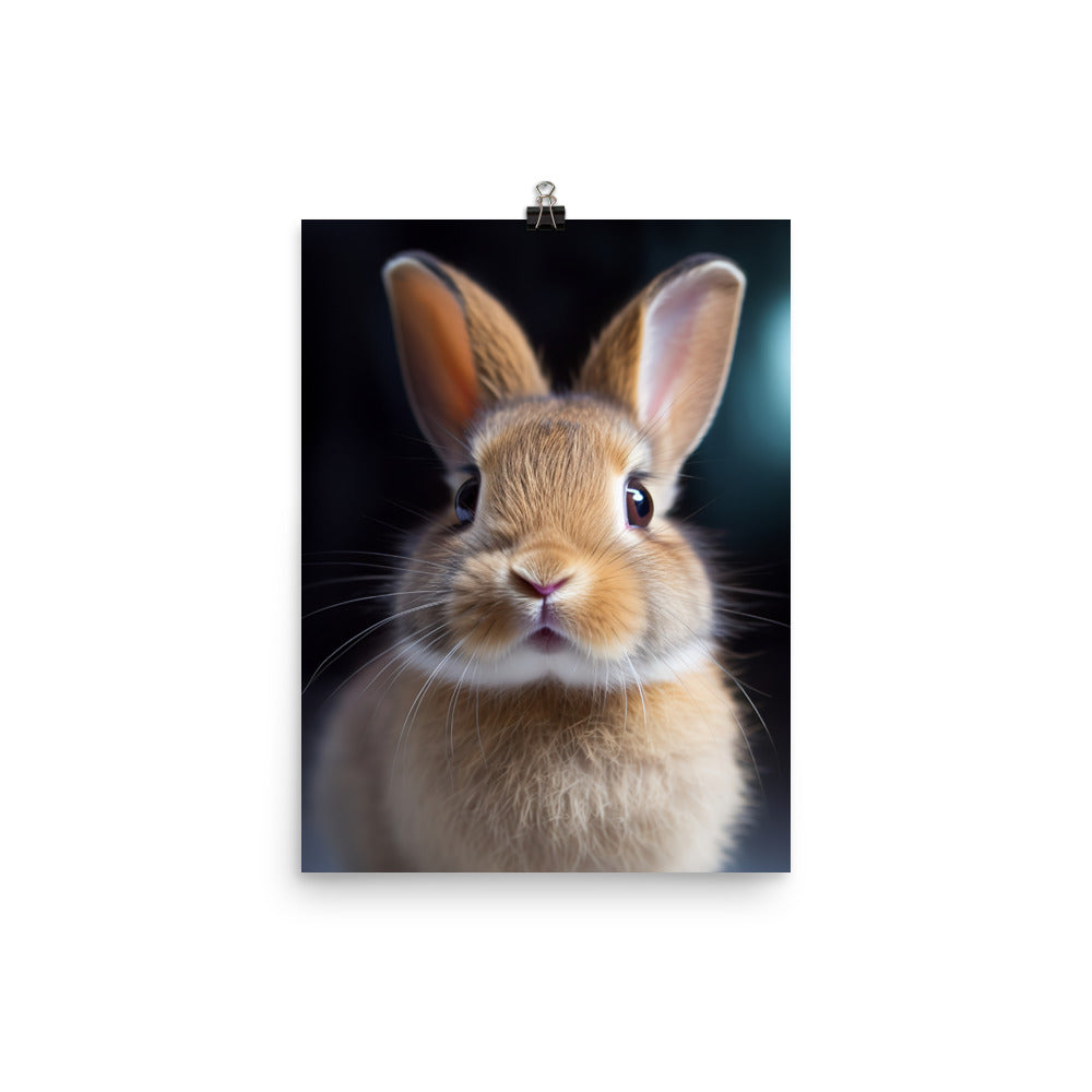 Adorable Dutch Bunny Photo paper poster - PosterfyAI.com