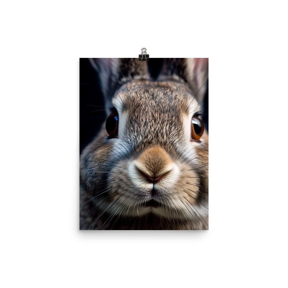 Charming Californian Bunny Photo paper poster - PosterfyAI.com