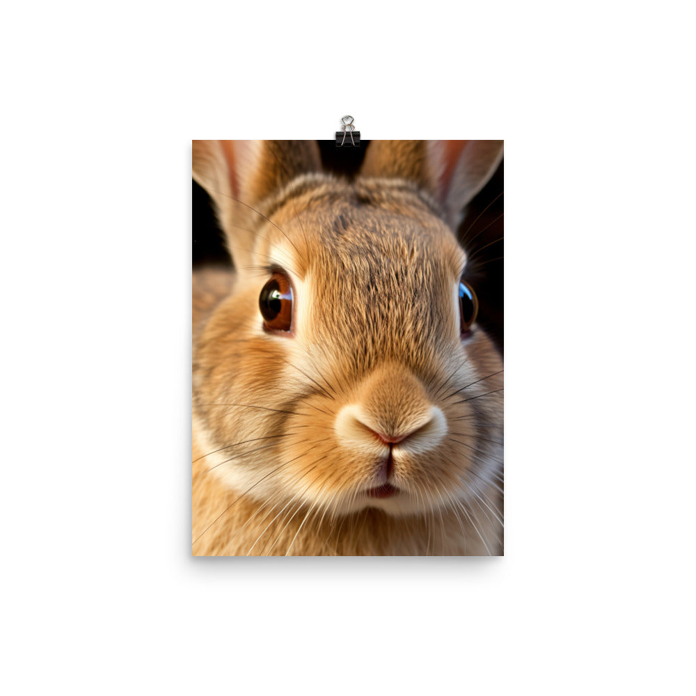 Charming Californian Bunny Photo paper poster - PosterfyAI.com