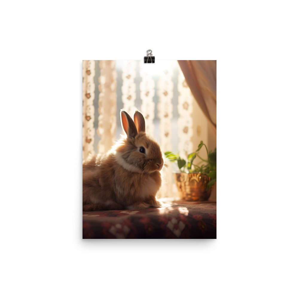 Britannia Petite Bunny in a Cozy Setting Photo paper poster - PosterfyAI.com