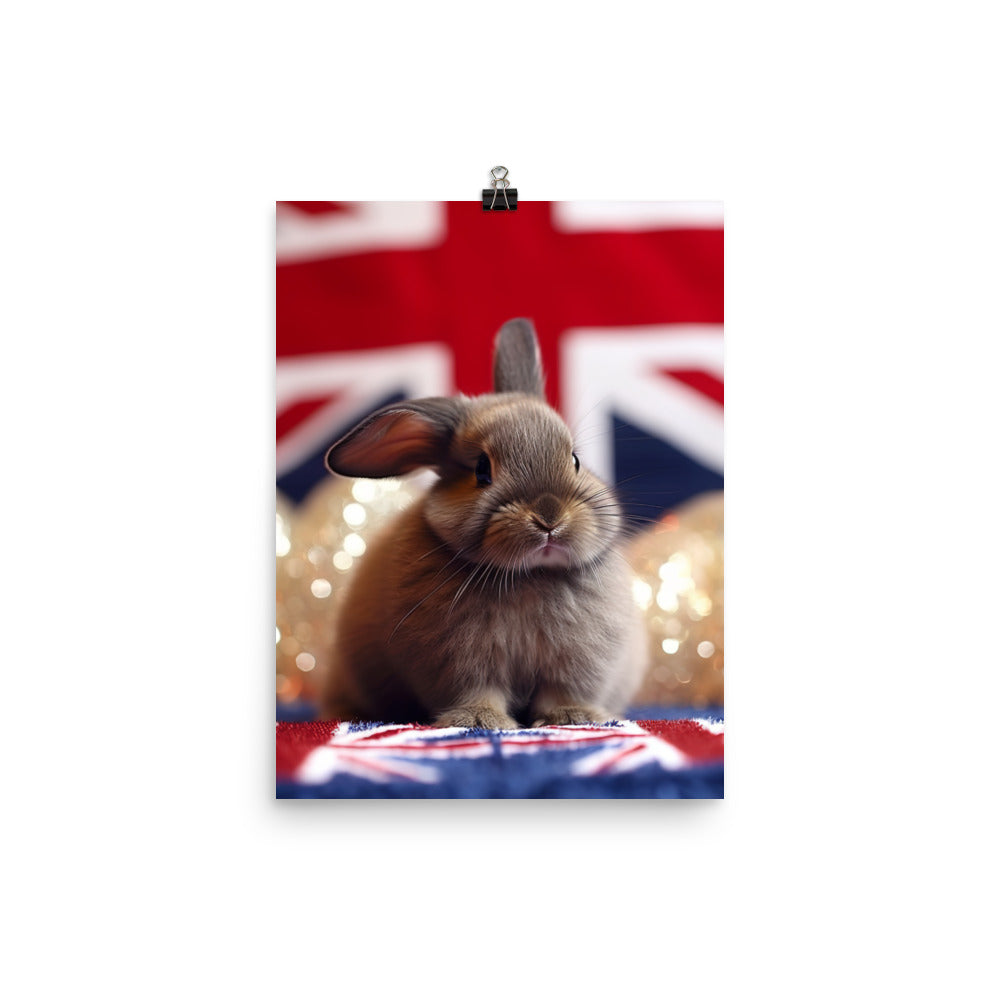 Adorable Britannia Petite Bunny Photo paper poster - PosterfyAI.com