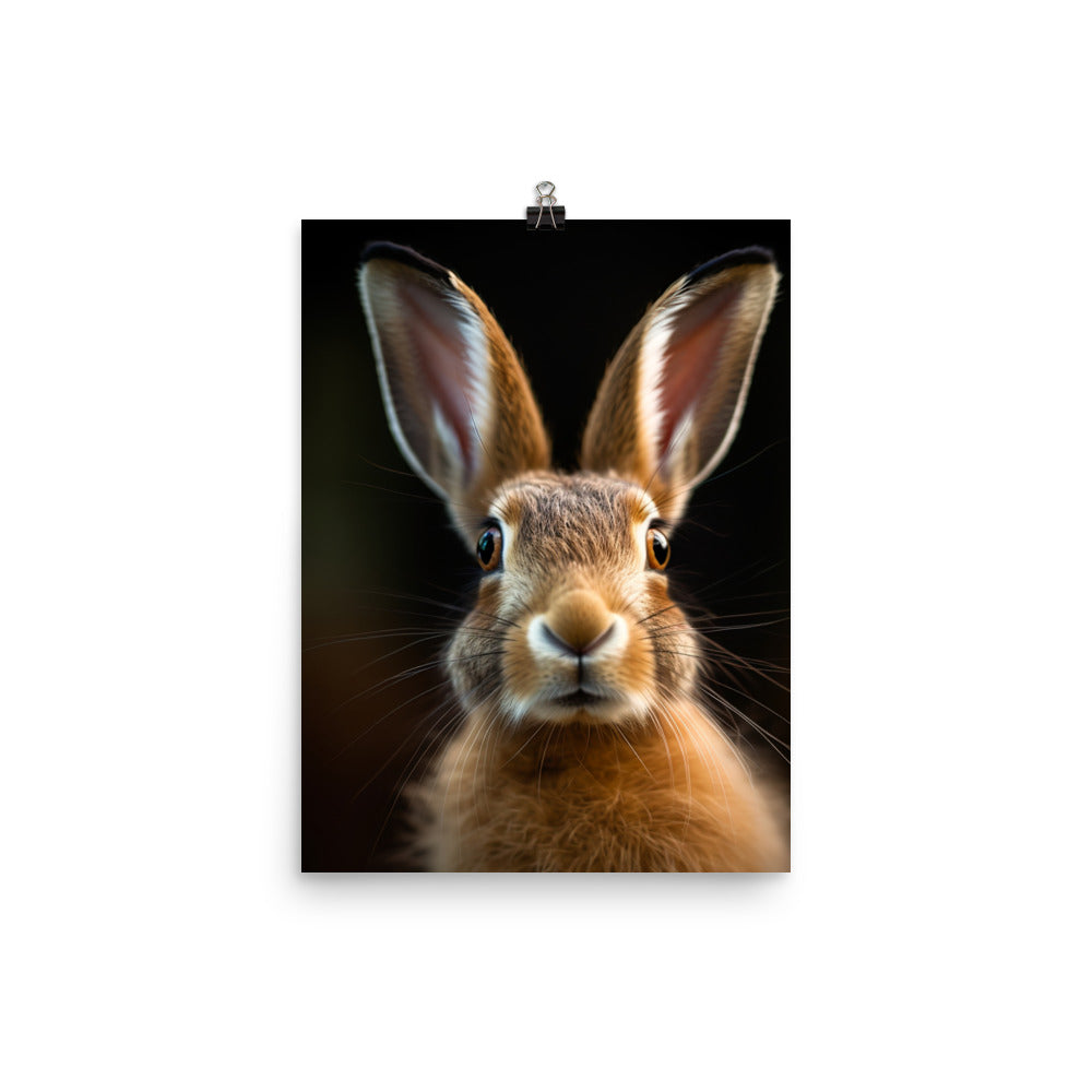 Adorable Belgian Hare Photo paper poster - PosterfyAI.com