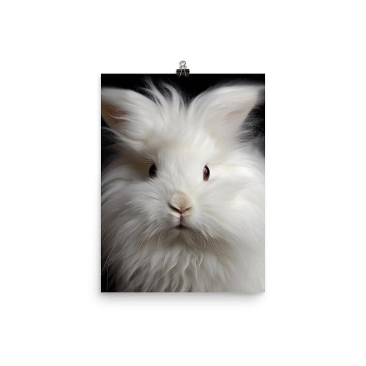 Charming Angora Bunny Photo paper poster - PosterfyAI.com