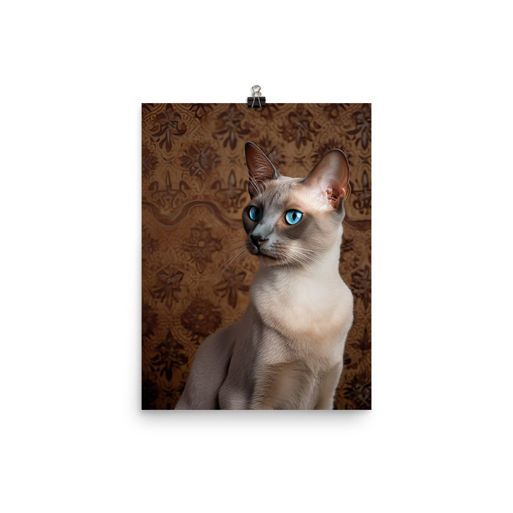 Luxurious Coat of Tonkinese Cat Photo paper poster - PosterfyAI.com
