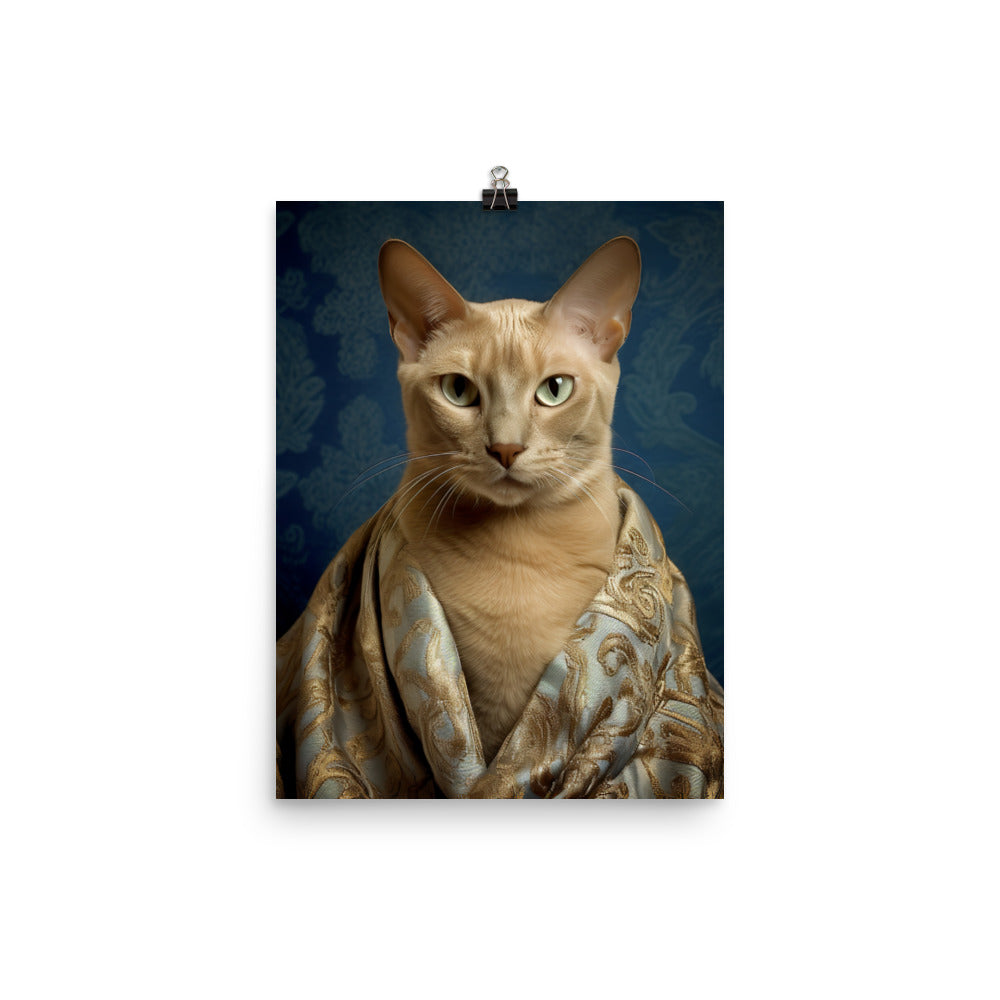 Luxurious Coat of Tonkinese Cat Photo paper poster - PosterfyAI.com