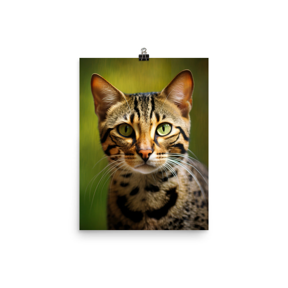 Wild Beauty of Ocicat Cat Photo paper poster - PosterfyAI.com