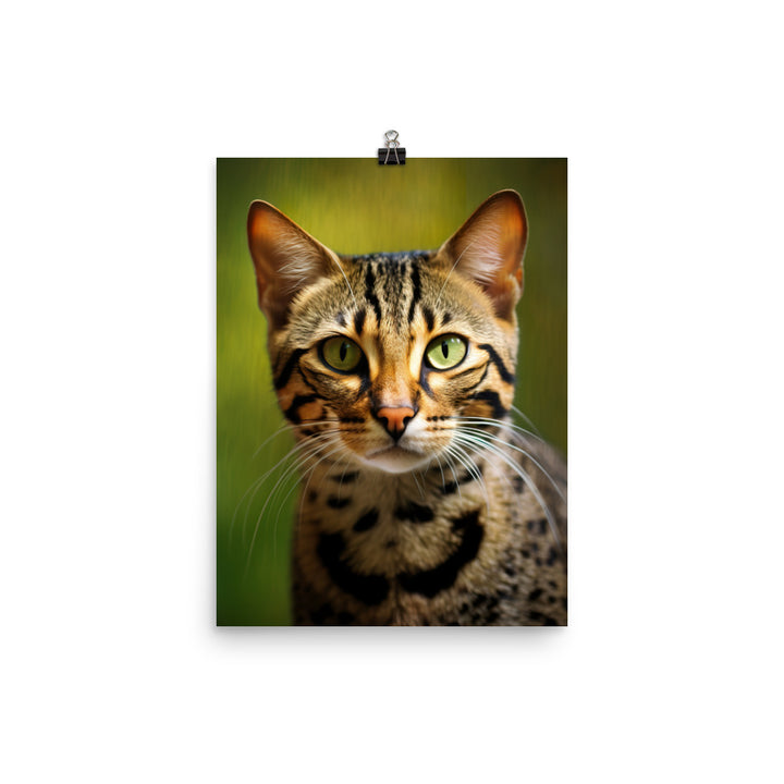 Wild Beauty of Ocicat Cat Photo paper poster - PosterfyAI.com