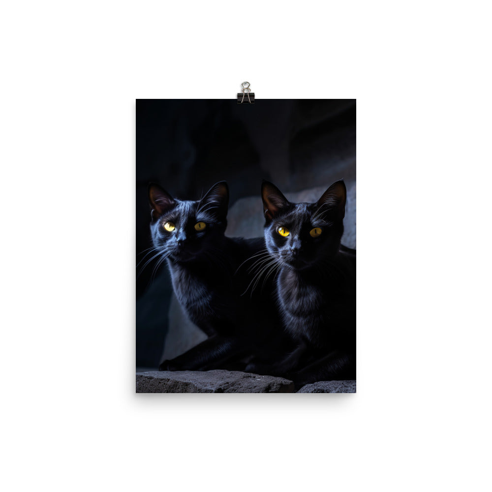 Elegance of Bombay Cat Photo paper poster - PosterfyAI.com