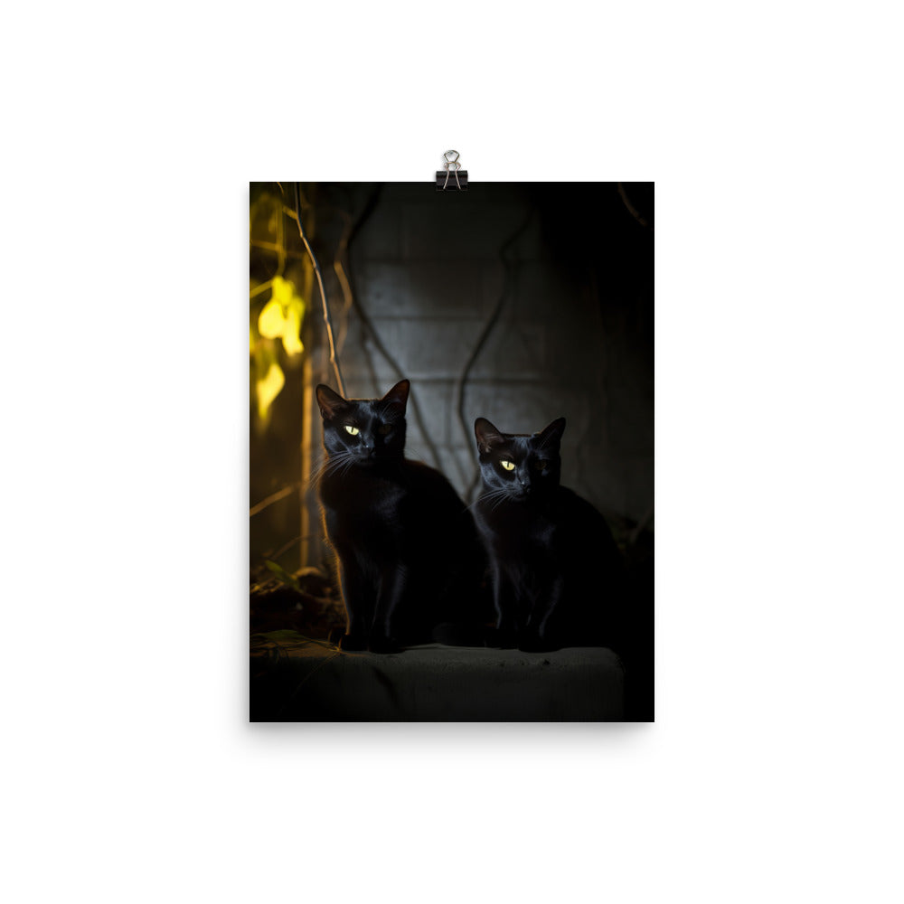 Elegance of Bombay Cat Photo paper poster - PosterfyAI.com