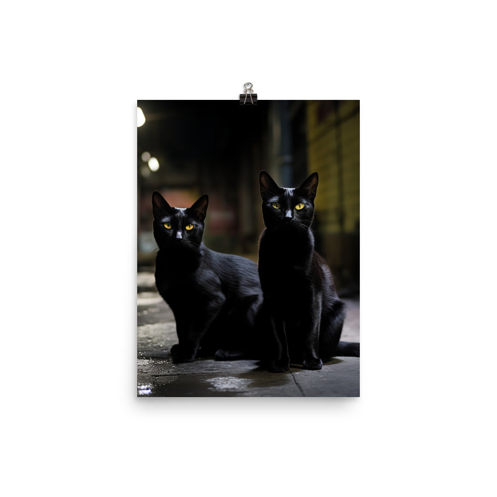 Elegance of Bombay Cat Photo paper poster - PosterfyAI.com