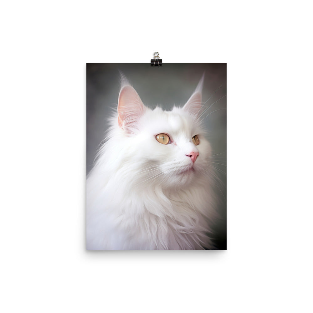 Turkish Angora Cat Photo paper poster - PosterfyAI.com