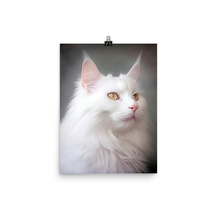Turkish Angora Cat Photo paper poster - PosterfyAI.com