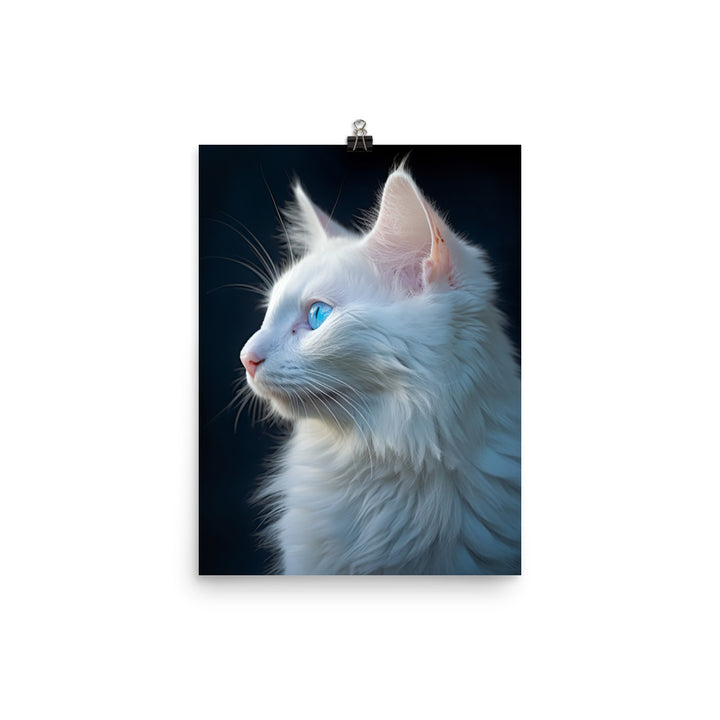 Turkish Angora Cat Photo paper poster - PosterfyAI.com