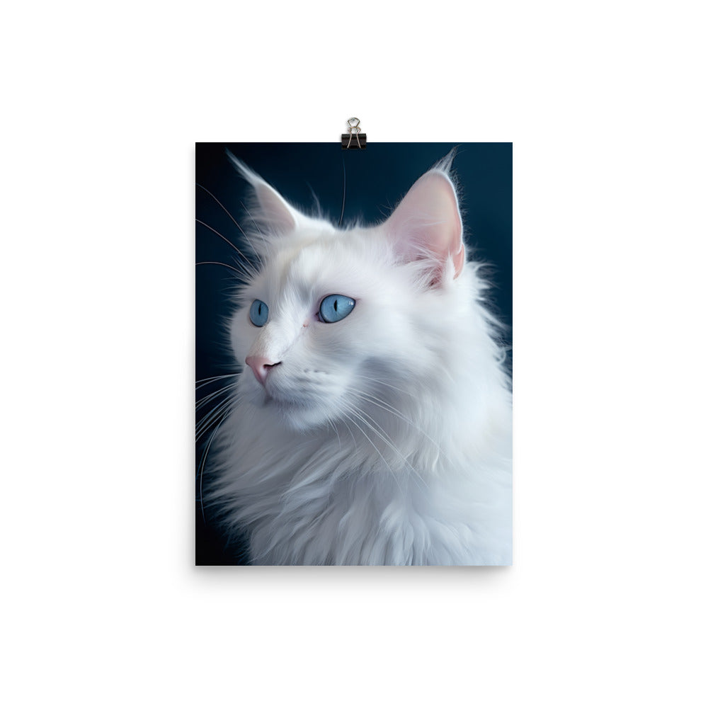 Turkish Angora Cat Photo paper poster - PosterfyAI.com