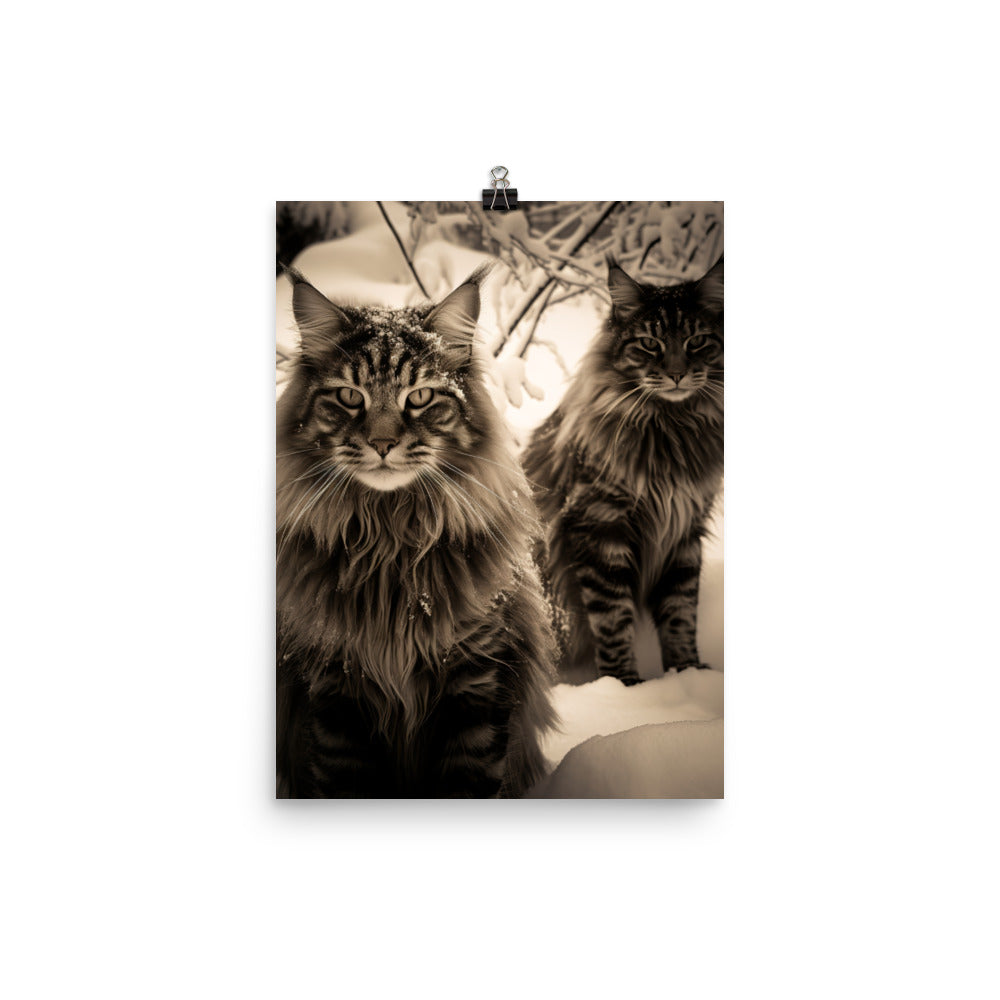 Norwegian Forest Cat Photo paper poster - PosterfyAI.com