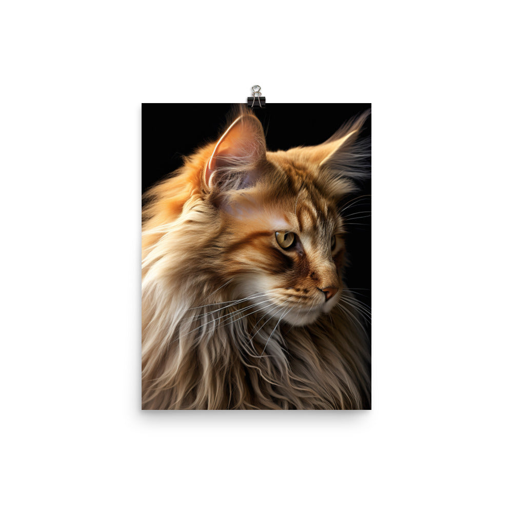 Norwegian Forest Cat Photo paper poster - PosterfyAI.com