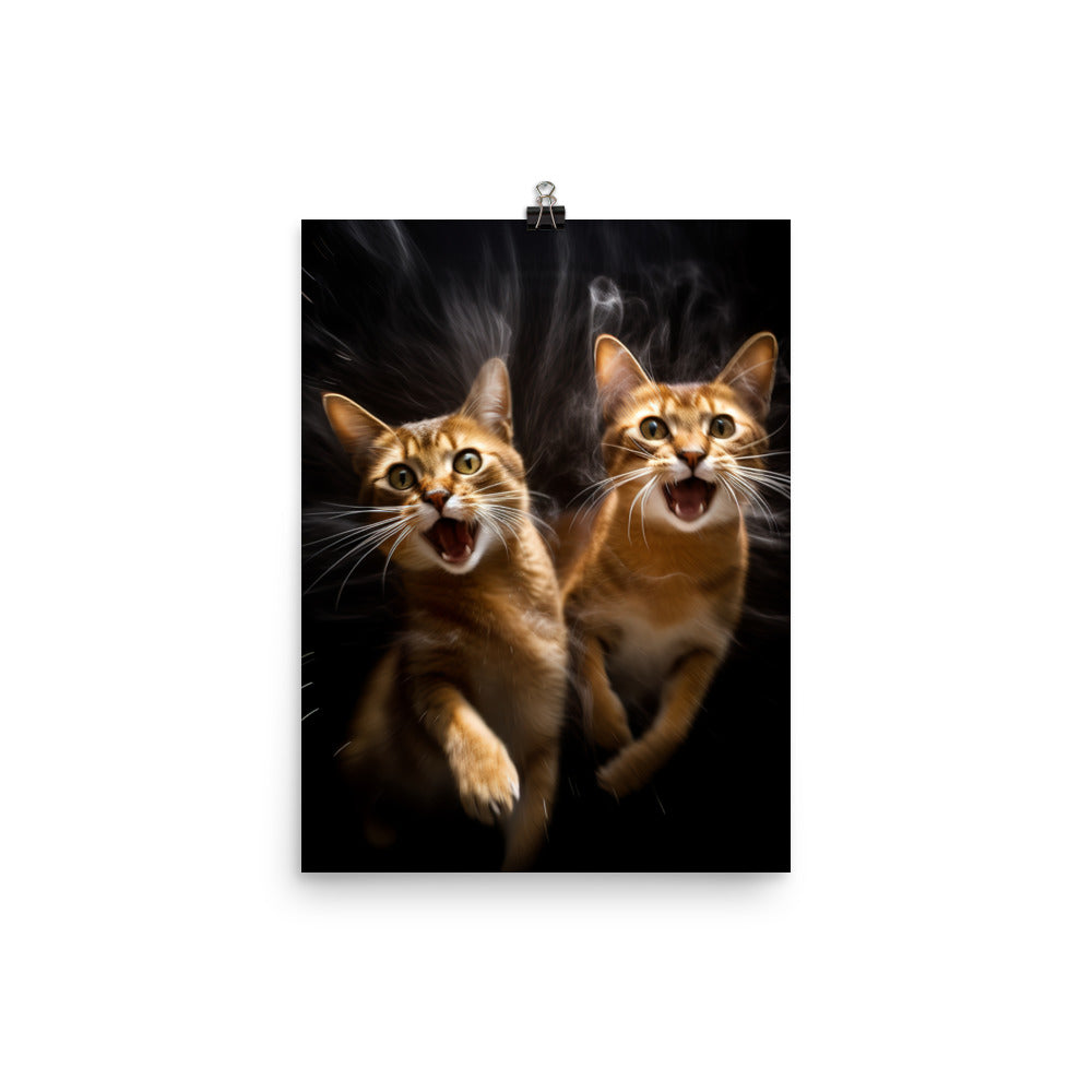 Abyssinian Cat Photo paper poster - PosterfyAI.com