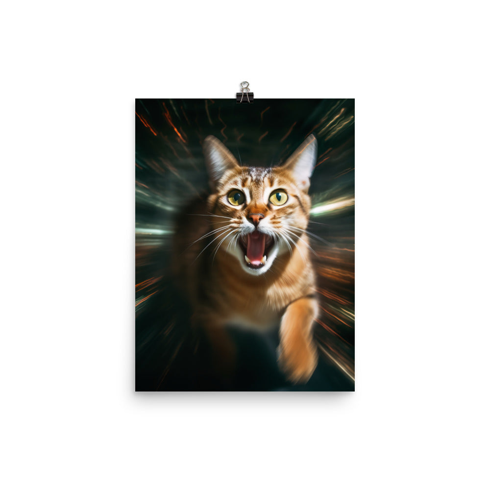 Abyssinian Cat Photo paper poster - PosterfyAI.com