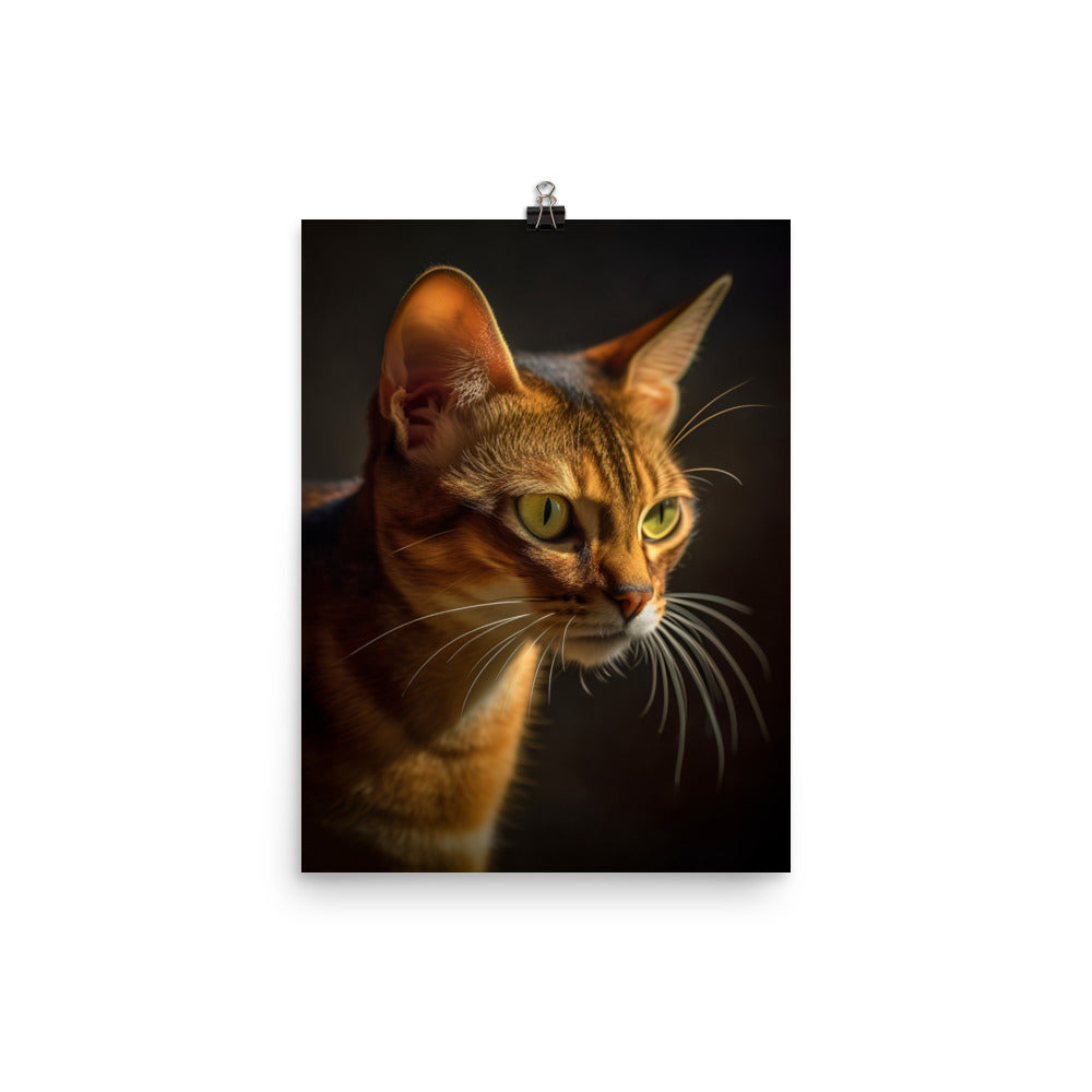 Abyssinian Cat Photo paper poster - PosterfyAI.com