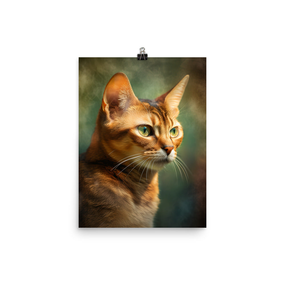 Abyssinian Cat Photo paper poster - PosterfyAI.com