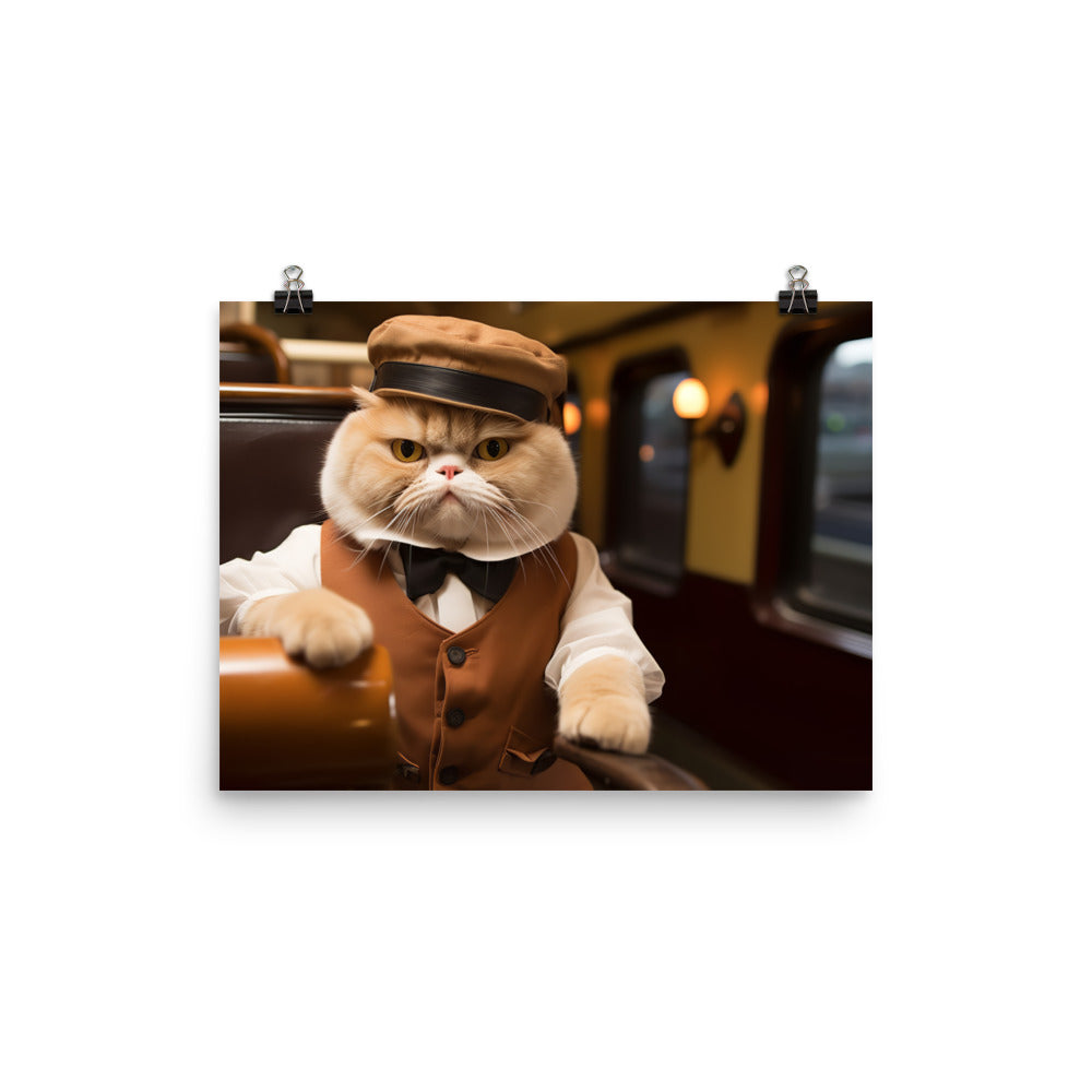 Exotic Shorthair Transit Operator Photo paper poster - PosterfyAI.com