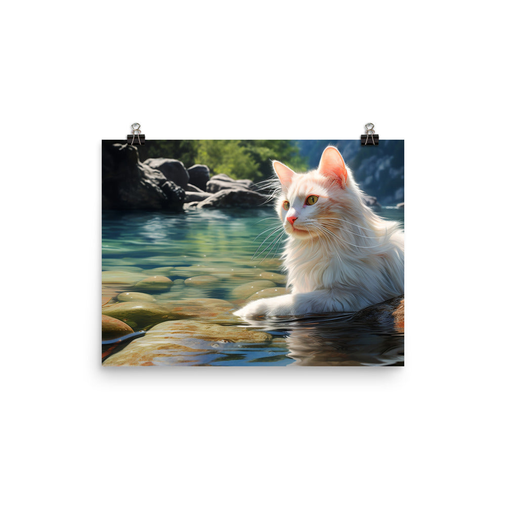 Turkish Van Photo paper poster - PosterfyAI.com