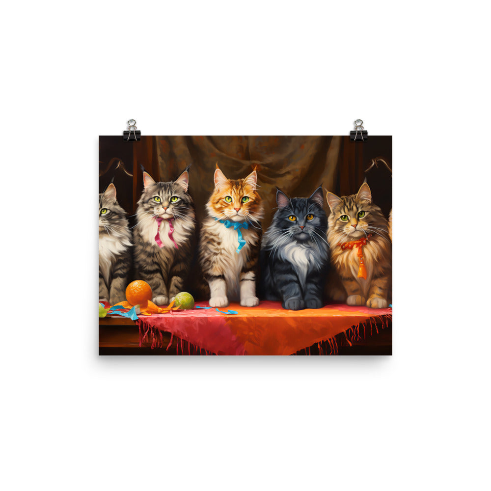 Maine Coon Photo paper poster - PosterfyAI.com