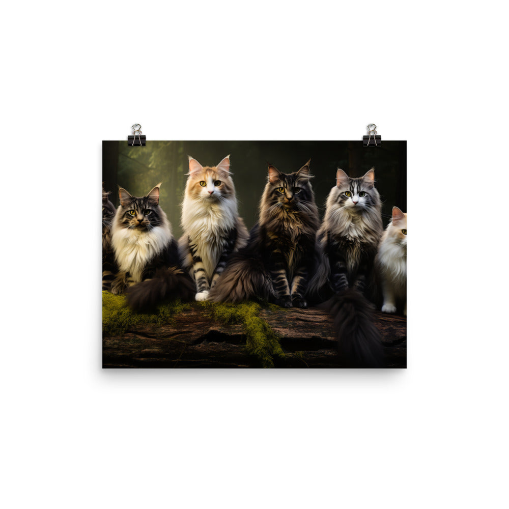 Norwegian Forest Photo paper poster - PosterfyAI.com