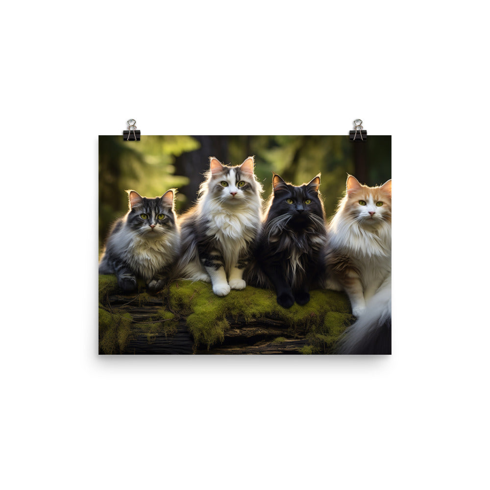 Norwegian Forest Photo paper poster - PosterfyAI.com