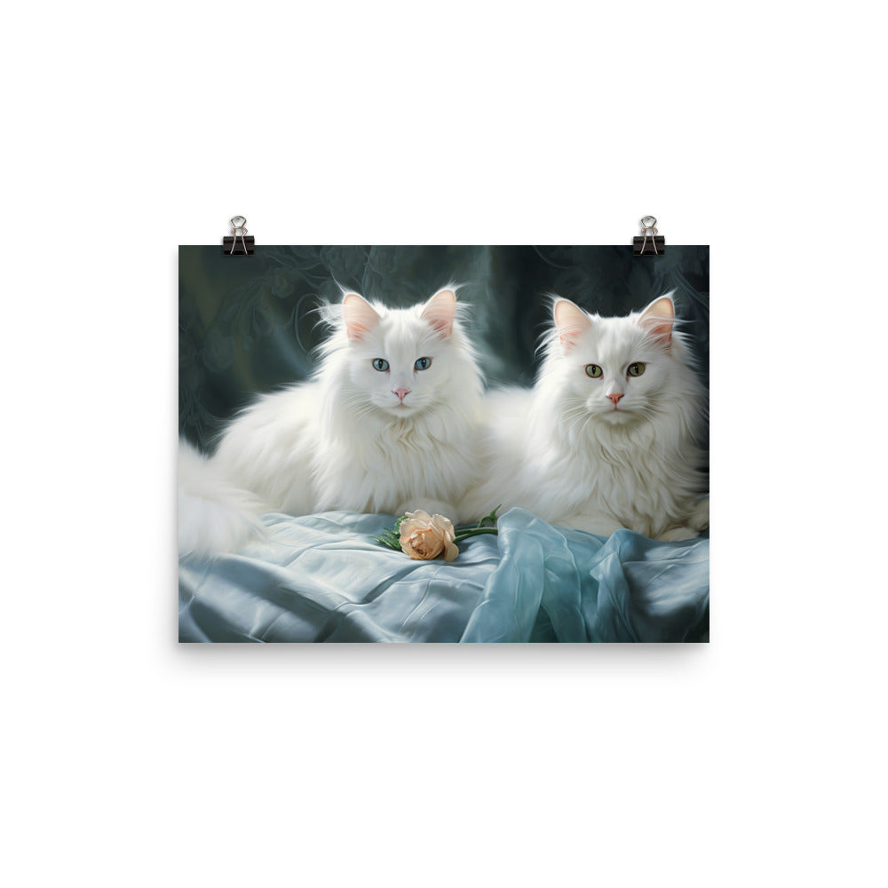 Turkish Angora Photo paper poster - PosterfyAI.com