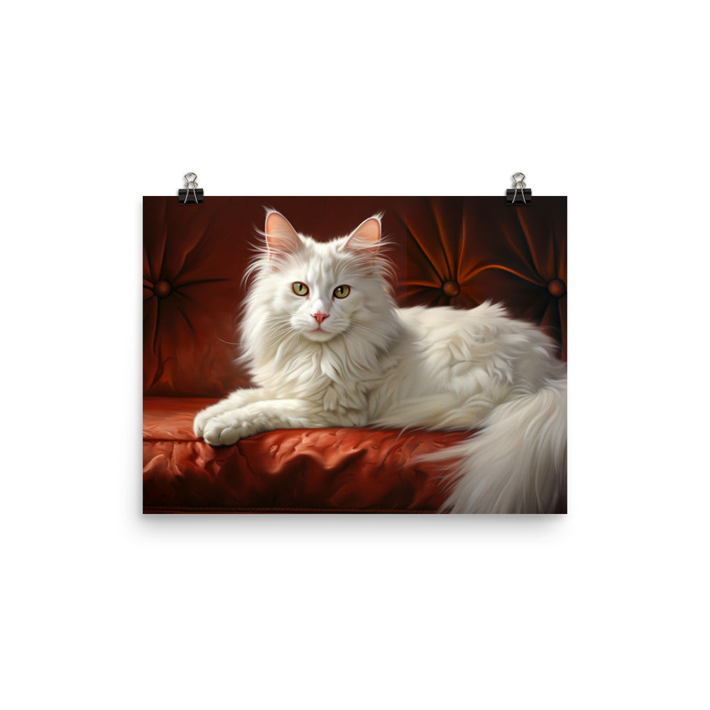 Turkish Angora Photo paper poster - PosterfyAI.com