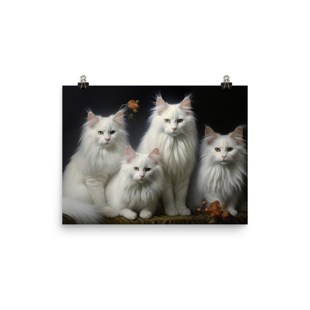 Turkish Angora Photo paper poster - PosterfyAI.com