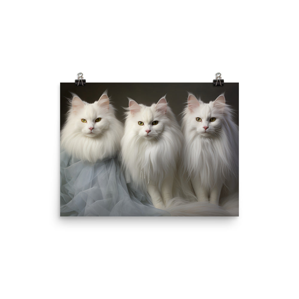 Turkish Angora Photo paper poster - PosterfyAI.com