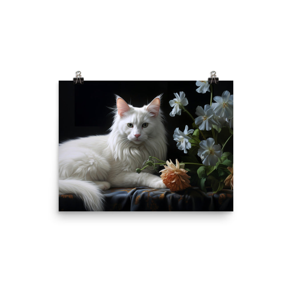 Turkish Angora Photo paper poster - PosterfyAI.com