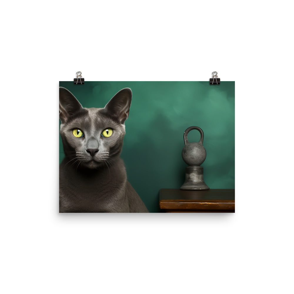 Russian Blue Photo paper poster - PosterfyAI.com