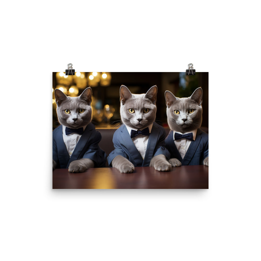 Russian Blue Photo paper poster - PosterfyAI.com