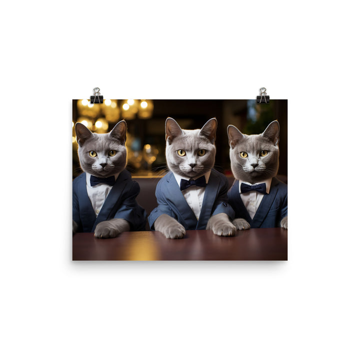 Russian Blue Photo paper poster - PosterfyAI.com