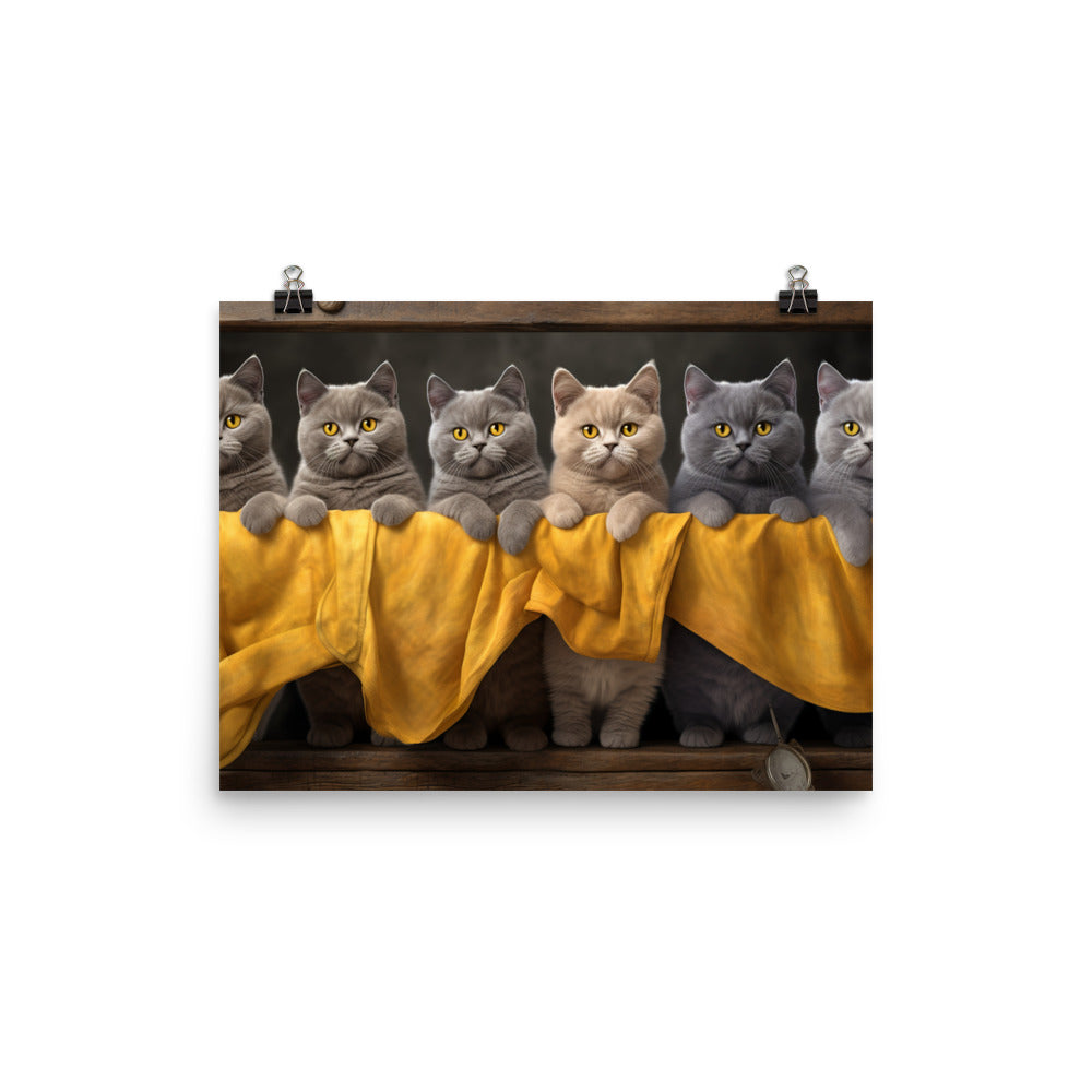 British Shorthair Photo paper poster - PosterfyAI.com