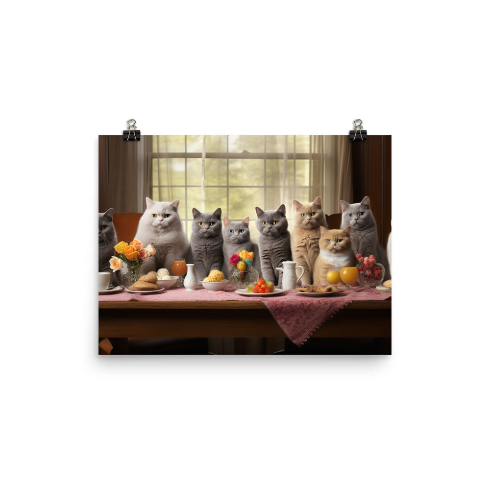British Shorthair Photo paper poster - PosterfyAI.com