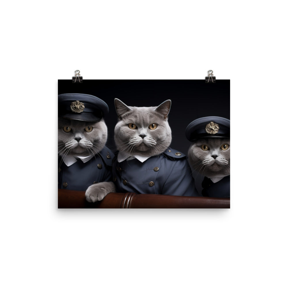 British Shorthair Photo paper poster - PosterfyAI.com