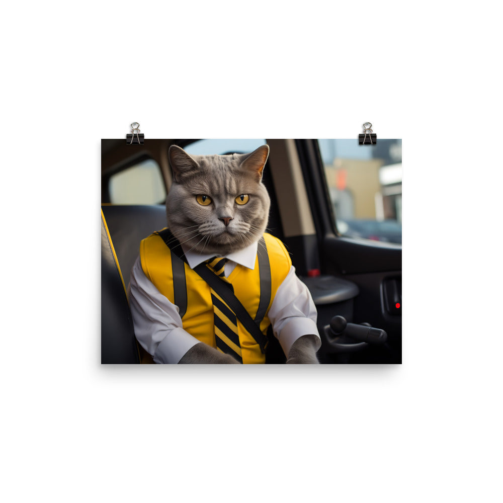 British Shorthair Transit Operator Photo paper poster - PosterfyAI.com