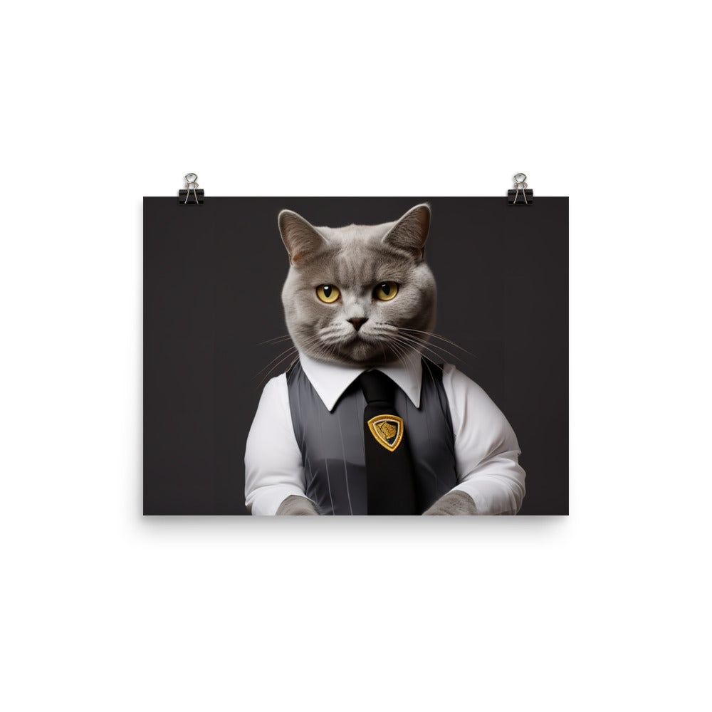 British Shorthair Referee Photo paper poster - PosterfyAI.com