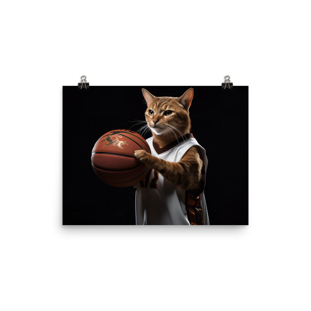 Abyssinian Basketball Player Photo paper poster - PosterfyAI.com