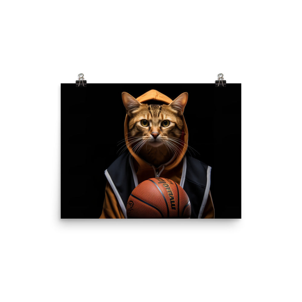 Abyssinian Basketball Player Photo paper poster - PosterfyAI.com